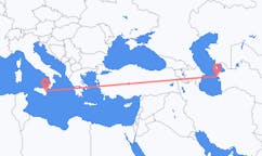 Flyg från Türkmenbaşy, Turkmenistan till Catania, Italien
