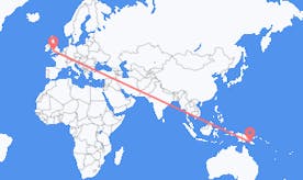 Flyreiser fra Papua Ny-Guinea til Wales