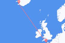 Vluchten van Guernsey, Guernsey naar Reykjavík, IJsland