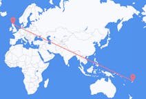 Flyrejser fra Labasa, Fiji til Inverness, Skotland