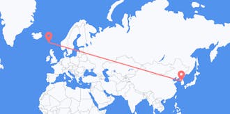 Flyg från Sydkorea till Färöarna