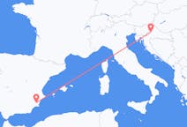 出发地 西班牙出发地 穆尔西亚目的地 克罗地亚萨格勒布的航班