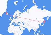 Flyrejser fra Kushiro, Japan til Reykjavík, Island