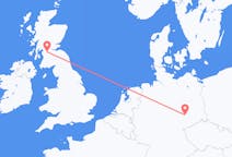 Flyg från Leipzig, Tyskland till Glasgow, Skottland