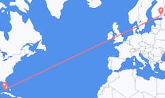 出发地 美国基韦斯特目的地 芬兰拉彭兰塔的航班