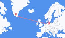 Voos de Narsaq, Groenlândia para Berlim, Alemanha
