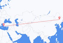 Flyrejser fra Harbin, Kina til Bodrum, Tyrkiet