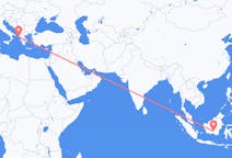 Flyg från Palangka Raya, Indonesien till Korfu, Grekland