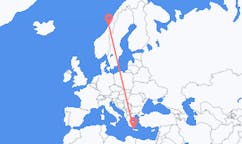 Flights from Brønnøysund, Norway to Chania, Greece
