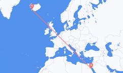 Flyrejser fra Hurghada, Egypten til Reykjavík, Island