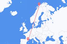 Flyrejser fra Bardufoss, Norge til Barcelona, Spanien