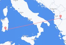 Vols d’Ohrid, Macédoine du Nord pour Cagliari, Italie