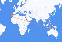 Flyreiser fra Kupang, Indonesia til Lanzarote, Spania