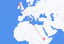 Flyreiser fra Jinka, Etiopia til Belfast, Nord-Irland