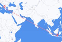 Flyreiser fra Praya, Lombok, Indonesia til Preveza, Hellas