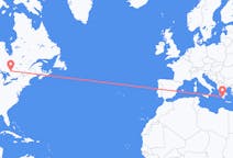 Flyreiser fra North Bay, Canada til Kalamata, Hellas