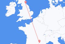 Flights from Nîmes, France to Durham, England, the United Kingdom