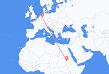 Flyg från Khartoum, Sudan till Dortmund, Tyskland