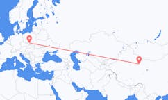 Flyg från Dunhuang, Kina till Katowice, Polen