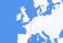 Flights from Haugesund, Norway to Ibiza, Spain