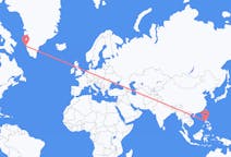 Flyrejser fra Manila, Filippinerne til Maniitsoq, Grønland