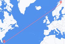 Flyrejser fra Nassau til Kiruna