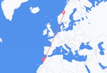 Flights from Agadir, Morocco to Røros, Norway