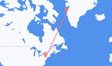 Loty z Allentown, Stany Zjednoczone do Sisimiuta, Grenlandia