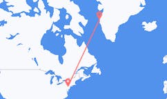 来自美国阿伦敦目的地 格陵兰西西缪特的航班