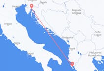 Vluchten van Rijeka, Kroatië naar Korfoe, Griekenland