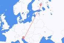 出发地 芬兰出发地 萨翁林纳目的地 克罗地亚普拉的航班