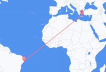 Flyreiser fra Maceió, Brasil til Santorini, Hellas