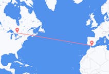 캐나다 그레이터 서드베리에서 출발해 스페인 말라가로(으)로 가는 항공편