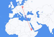 Flyrejser fra Gonder, Etiopien til Katowice, Polen