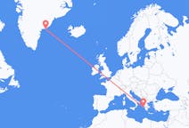 出发地 希腊凯法利尼亚岛目的地 格陵兰库鲁苏克的航班
