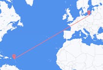 Flyreiser fra Saint Kitts, til Gdańsk