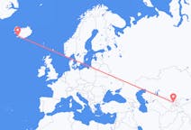 Vluchten van Tasjkent, Oezbekistan naar Reykjavík, IJsland