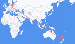 Flyg från New Plymouth, Nya Zeeland till Katowice, Polen