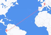 Flights from Jaén, Peru to Lyon, France
