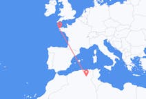 Loty z Biskira, Algieria z Brest, Francja