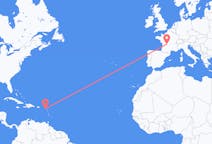 从圣基茨和尼维斯出发圣基茨岛目的地 法国利摩日的航班