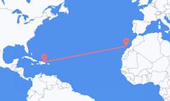 出发地 多米尼加共和国萨马纳目的地 西班牙兰萨罗特岛的航班