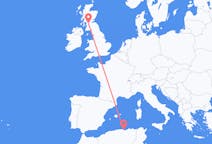 Flyg från Béjaïa, Algeriet till Glasgow, Skottland
