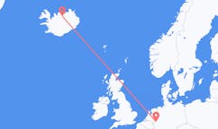 航班从德国杜塞尔多夫市到阿克雷里市，冰岛塞尔