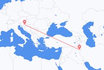 Рейсы из Сулеймании, Ирак в Загреб, Хорватия