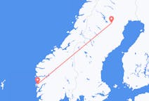 Fly fra Bergen til Arvidsjaur