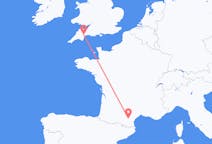 Flights from Carcassonne, France to Exeter, England