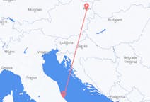 Flyg från Pescara, Italien till Vienna, Österrike