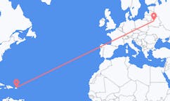 Flyreiser fra San Juan, USA til Minsk, Hviterussland