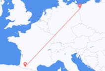 Flyrejser fra Stettin, Polen til Lourdes, Frankrig